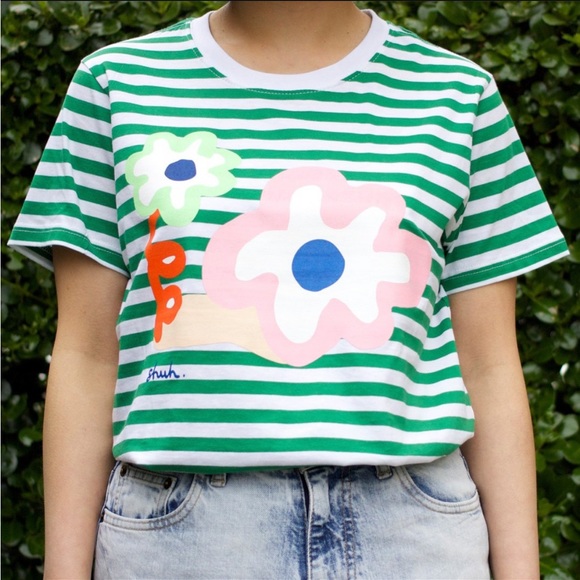 shuh lee Tops - Shuh Lee Kindness Striped tee